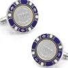 Cufflinks, Inc. $100 Purple Poker Chip Cufflinks