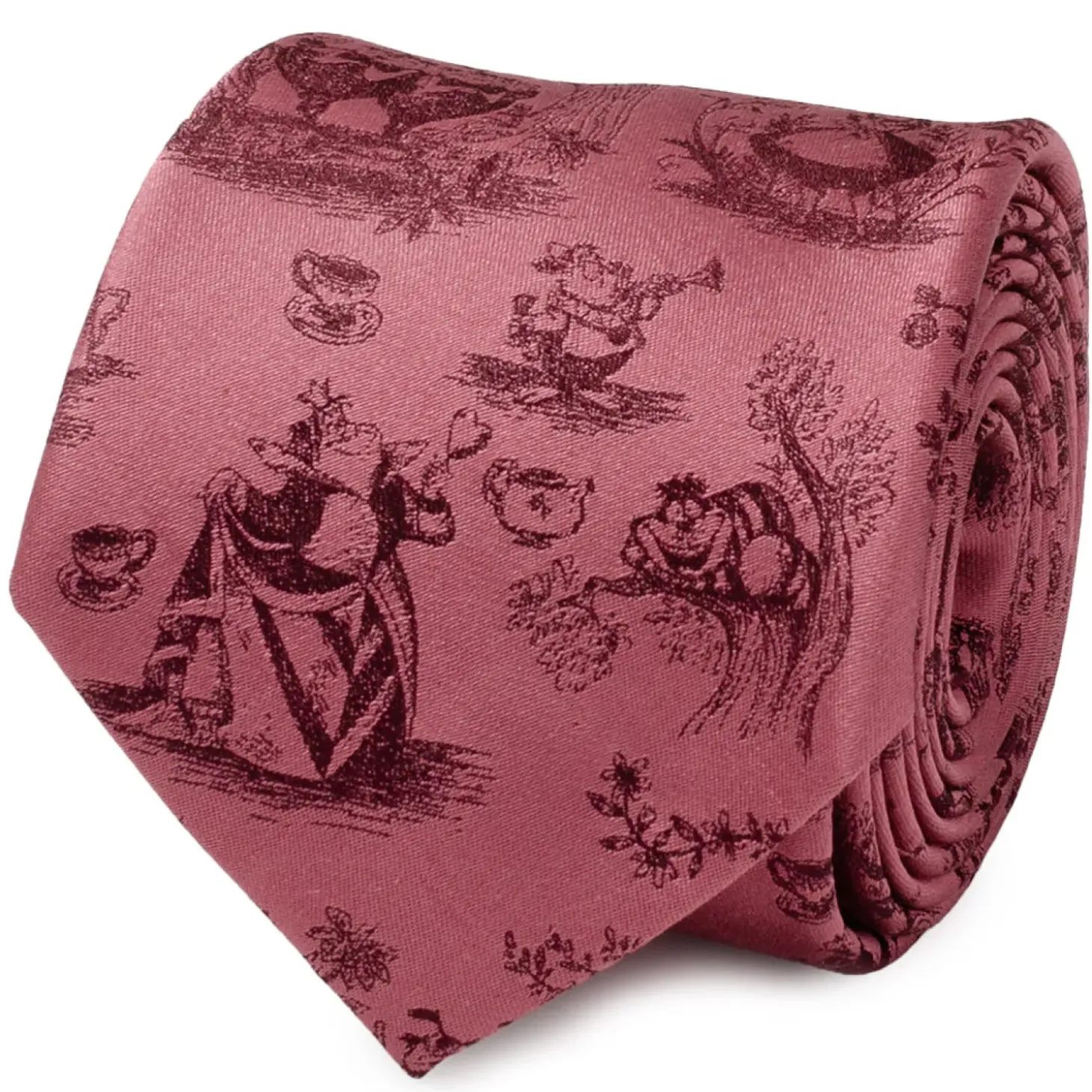 Disney Alice in Wonderland Dusty Red Men's Tie