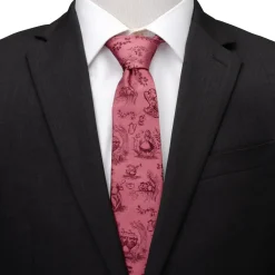 Disney Alice in Wonderland Dusty Red Men's Tie