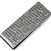 Ox and Bull Trading Co. Angular Patterned Stainless Steel Gunmetal Engravable Money Clip