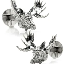 Ox and Bull Trading Co. Antique Moose Cufflinks