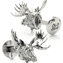 Ox and Bull Trading Co. Antique Moose Cufflinks