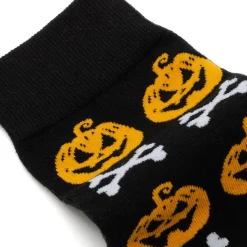 Cufflinks, Inc. Bad To The Bone Pumpkin Black Men's Socks