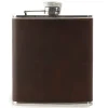 Moore & Giles Baldwin Oak Leather-Wrapped Flask
