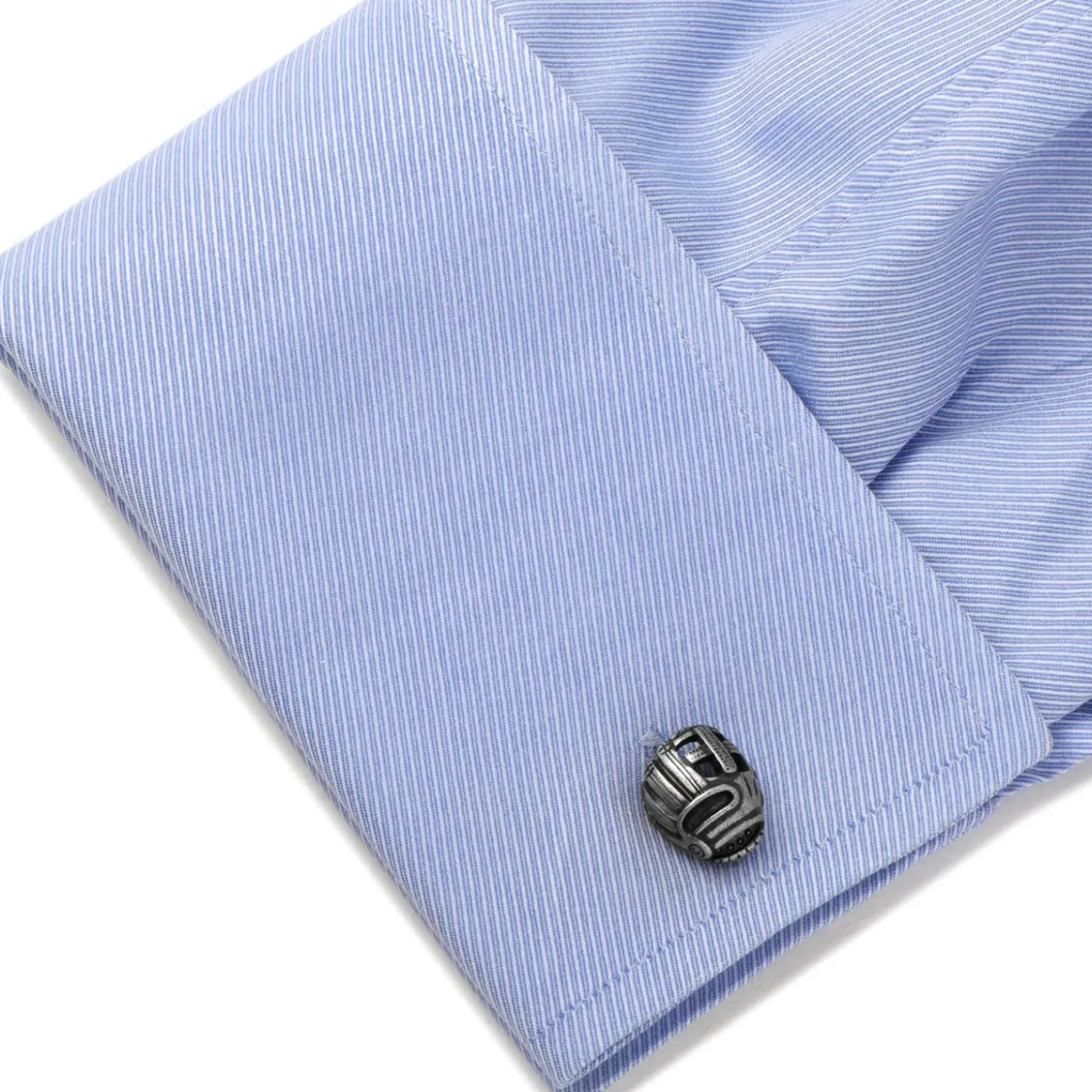 Cufflinks, Inc. Baseball and Glove Antique Silver Cufflinks