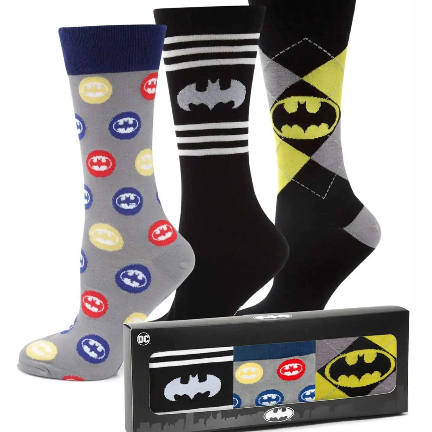DC Comics Batman 3 Pack Sock Gift Set