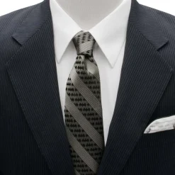 DC Comics Batman Black Pinstripe Tie