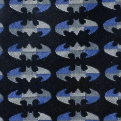 DC Comics Batman Blue Blocked Black Men's Tie