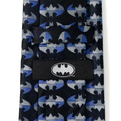 DC Comics Batman Blue Blocked Black Men's Tie