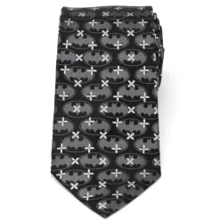 DC Comics Batman Cross Black Silk Men's Tie