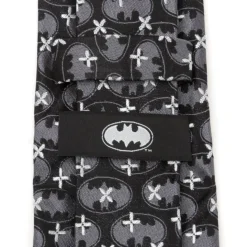 DC Comics Batman Cross Black Silk Men's Tie