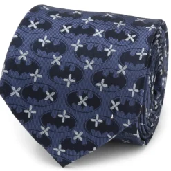 DC Comics Batman Cross Blue Silk Men's Tie