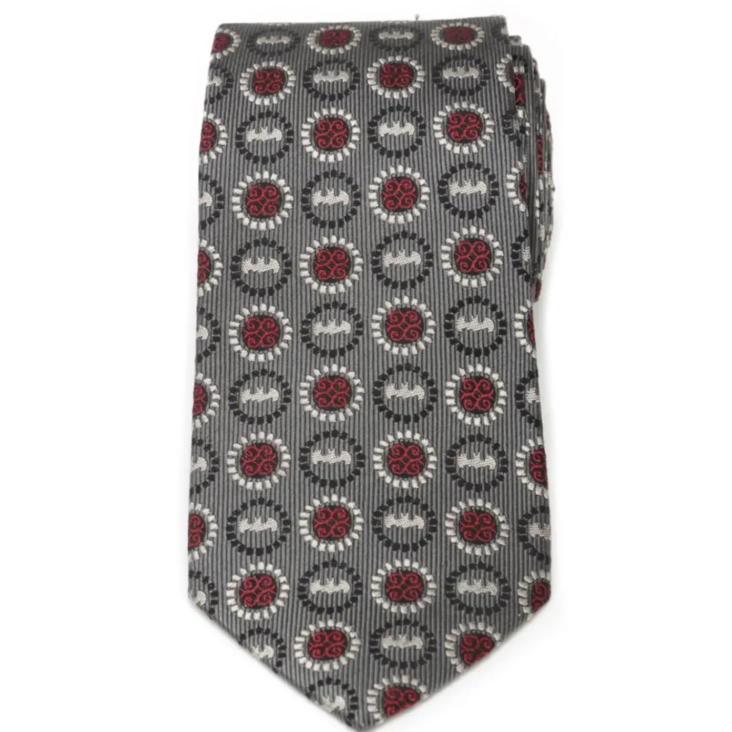 DC Comics Batman Medallion Symbol Charcoal Silk Men's Tie