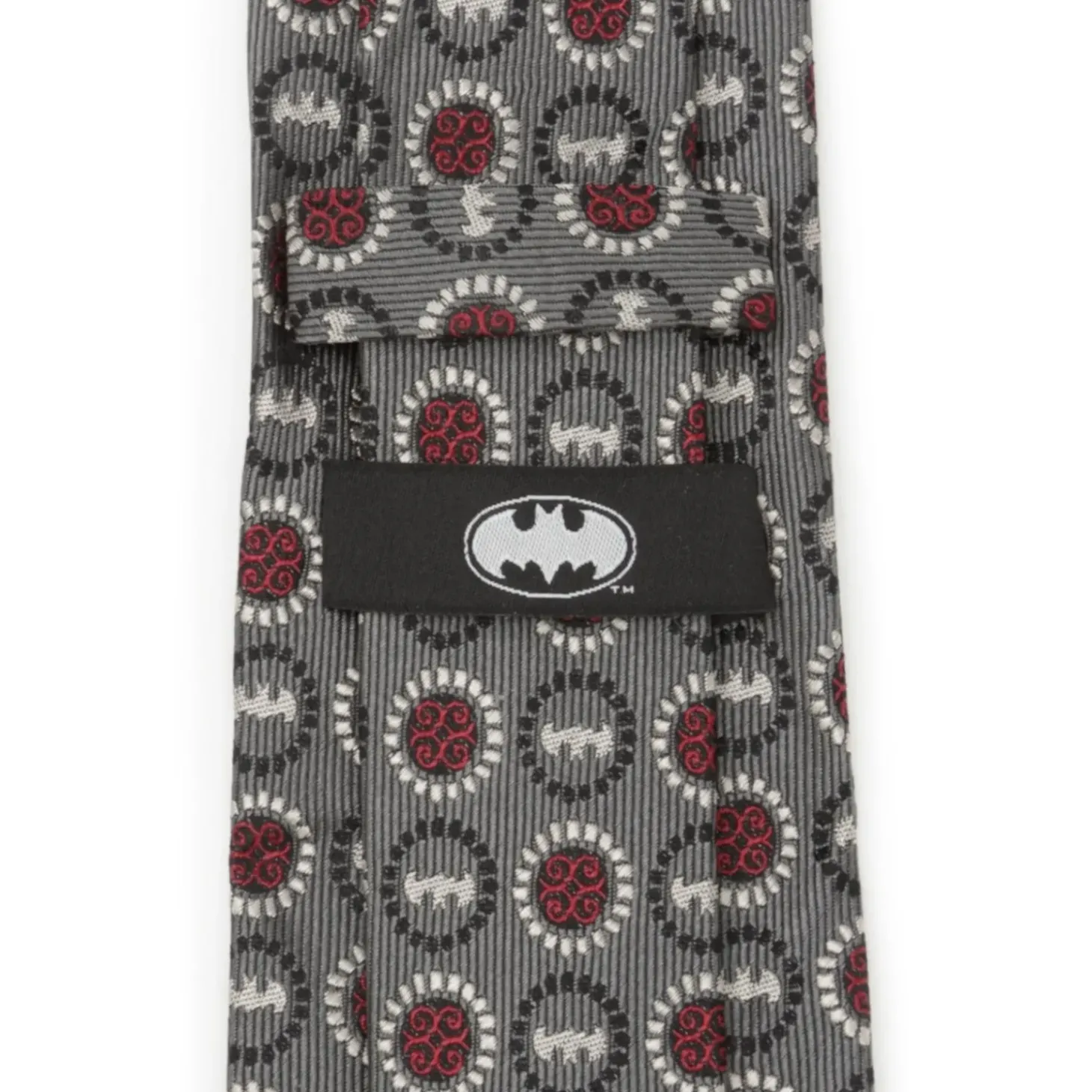 DC Comics Batman Medallion Symbol Charcoal Silk Men's Tie
