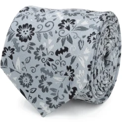 DC Comics Batman Patterned Floral Blue Men's Tie