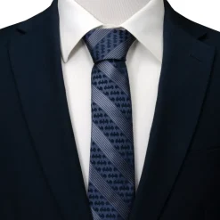 DC Comics Batman Pinstripe Navy Tie