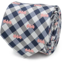 DC Comics Batman Plaid Navy Men's Tie