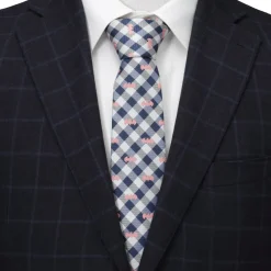 DC Comics Batman Plaid Navy Men's Tie