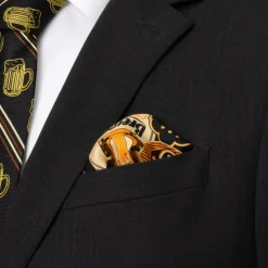 Cufflinks, Inc. Beer Aficionado Black Multi Pocket Square