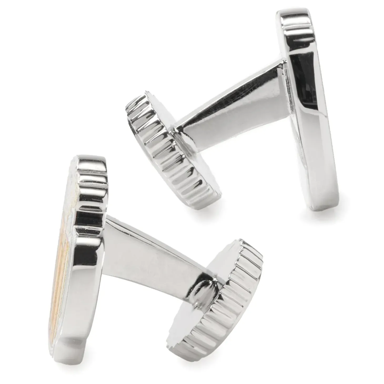 Cufflinks, Inc. Beer Hidden Message Silver Cufflinks