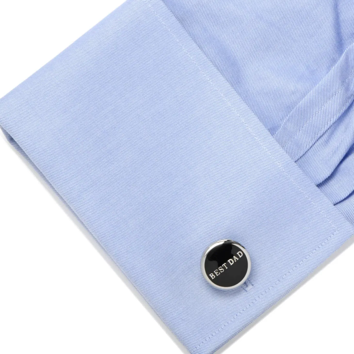 Ox and Bull Trading Co. Best Dad Black Stainless Steel Cufflinks
