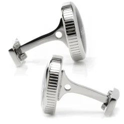 Ox and Bull Trading Co. Best Dad Black Stainless Steel Cufflinks