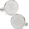 Ox and Bull Trading Co. Best Dad Ever Engravable Cufflinks