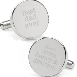 Ox and Bull Trading Co. Best Dad Ever Engravable Cufflinks
