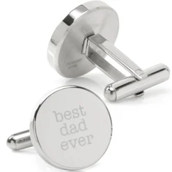 Ox and Bull Trading Co. Best Dad Ever Engravable Cufflinks