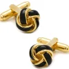 Ox and Bull Trading Co. Black and Gold Knot Cufflinks