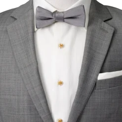Ox and Bull Trading Co. Black and Gold Knot Stud Set