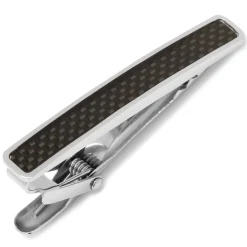 Ox and Bull Trading Co. Black Carbon Fiber Stainless Steel Tie Clip