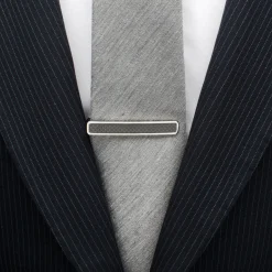 Ox and Bull Trading Co. Black Carbon Fiber Stainless Steel Tie Clip