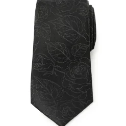 Ox and Bull Trading Co. Black Floral Men's Tie