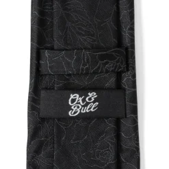 Ox and Bull Trading Co. Black Floral Men's Tie