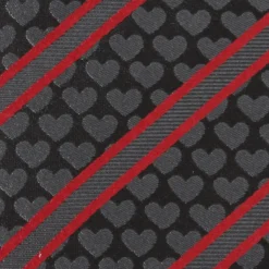 Cufflinks, Inc. Black Heart Striped Men's Tie