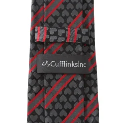 Cufflinks, Inc. Black Heart Striped Men's Tie