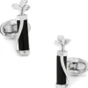 Jan Leslie Black Onyx Golf Bag and Clubs Cufflinks