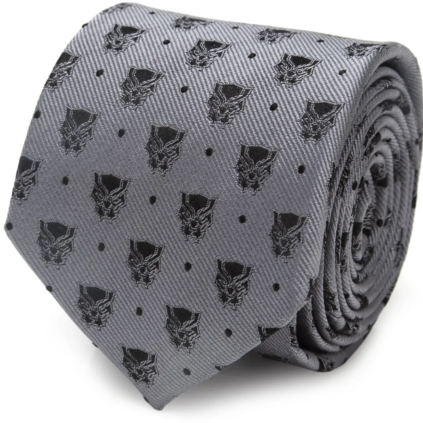 Marvel Black Panther Gray Dot Tie