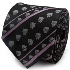 Marvel Black Panther Stripe Black Tie
