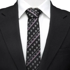 Marvel Black Panther Stripe Black Tie