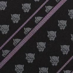 Marvel Black Panther Stripe Black Tie