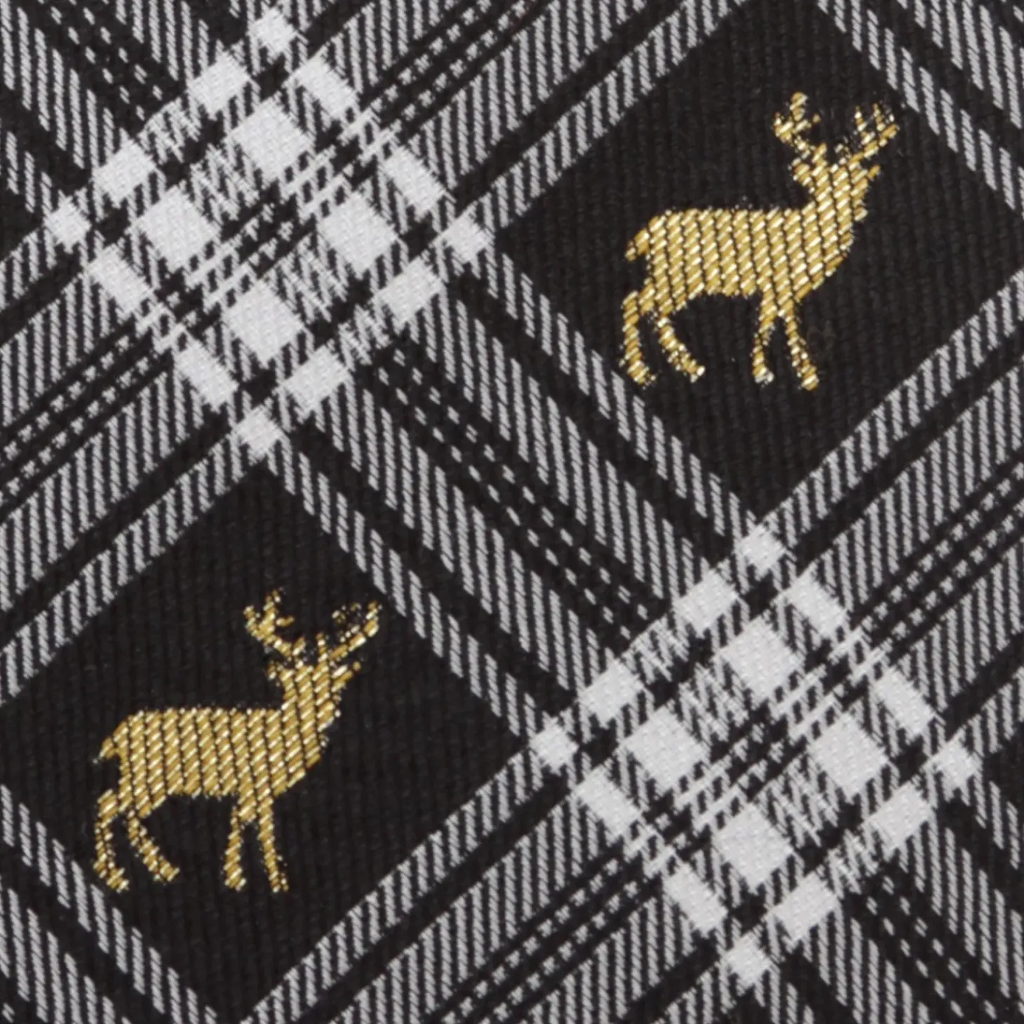 Cufflinks, Inc. Black Plaid Stag Men's Tie