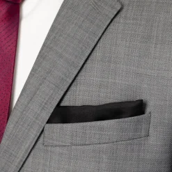 Ox and Bull Trading Co. Black Silk Pocket Square