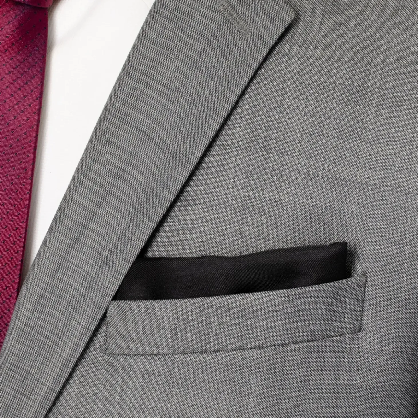 Ox and Bull Trading Co. Black Silk Pocket Square