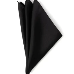 Ox and Bull Trading Co. Black Silk Pocket Square