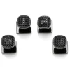 Ox and Bull Trading Co. Black Stainless Steel Black Pave Crystal Studs