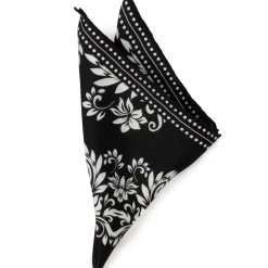 Ox and Bull Trading Co. Black/White Men's Silk Pocket Square