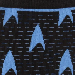 Star Trek Blue Delta Shield Black Men's Socks