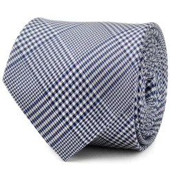 Ox and Bull Trading Co. Blue Glen Plaid Silk Tie